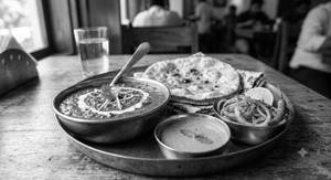 Dal Makhani +Roti +Chutney +Masala Pyaaz