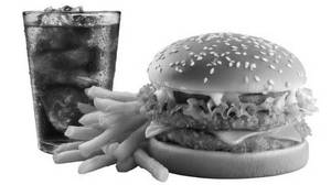 Chicken Burger with Coke Soft Beverage and Fries Combo