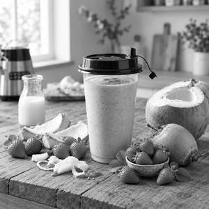 Tender Coconut Strawberry Milkshake