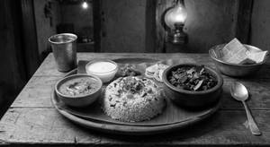 Ghee rice with beef pallicurry combo