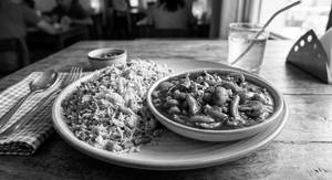 Chilly Mushroom(Gravy) + Fried Rice