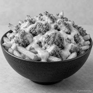 Cheese chicken fries bowl