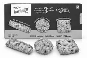3 In 1 Badam Pista, Crunchy Kaju, Dry Fruit Cooikes 540 Gm