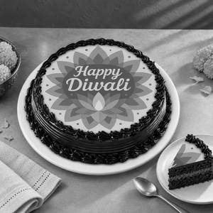 Happy Diwali Eggless Truffle Cake