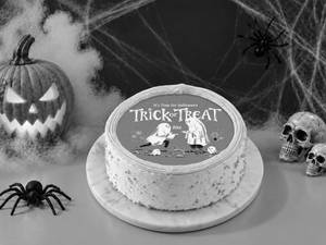 Trick or Treat Butterscotch Photo Cake - 500Gm