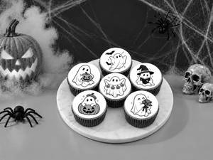 Halloween Spooky Buddies Photo Cupcakes - 6Pc