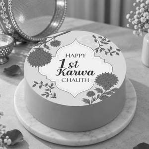 1st Karwa Chauth Chocolate Cake