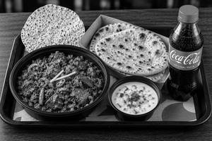 Kaleji Meal (tawa Kaleji + Rotis + Raita + Coke)