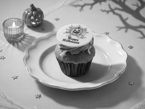 Halloween Special Vanilla & Blueberry Cupcake [1 Pc]