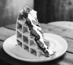 Double chocolate waffle