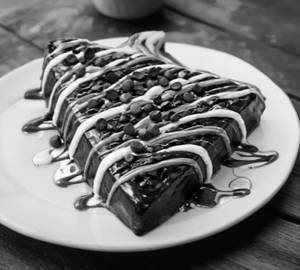 Triple chocolate waffle