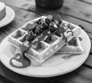 Dark chocolate waffle