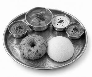 1 Idli + 1 Sambhar Vada