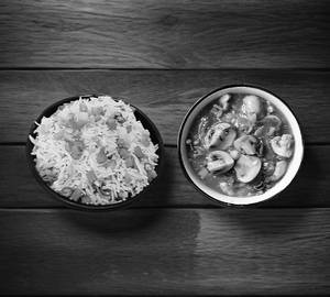 Fried Rice With Mushroom Chilli