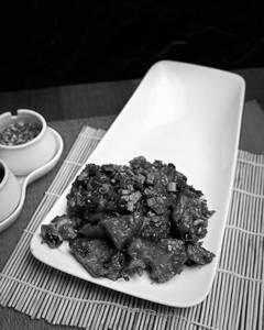Crispy Shitake Mushroom Bamboo Shoot With Hone