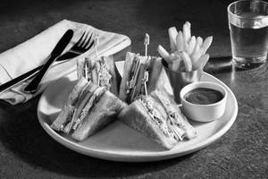 Vegetable Club Sandwich