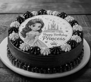 Dutch Truffle Princess Photo Cake (600Gm)