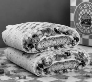 Crispy veggie patty wrap