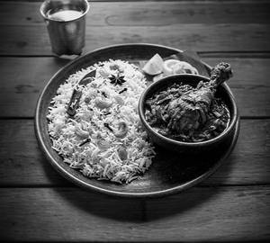 Ghee Rice With Chicken Roast