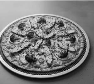 Grilled Chicken And Broccoli Thin Crust Pizza