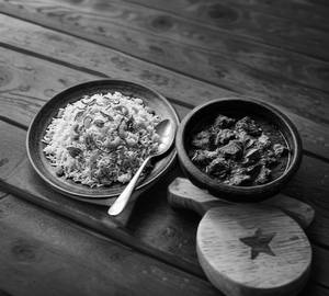 Ghee Rice With Beef Curry