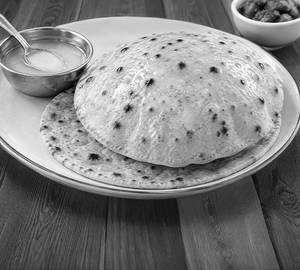 Fulka roti with deshi ghee per piece 20 rupey 
