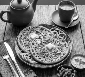 Ginger Tea  + Gobi Paratha+ Achaar