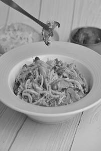 Brown Mushroom Cream Spaghetti