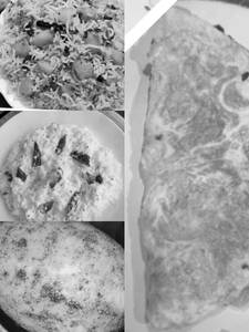 Potato rice + cudu rice Omlet+Boiled Egg
