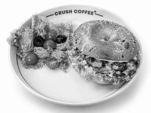 Mushroom & Cheese Bagel