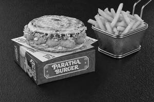 Non-Veg Paratha Burger and Side Meal