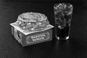Non-Veg Salad Paratha Burger and Beverage Meal