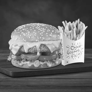 Mayo Burst Veg Burger with Med Fries