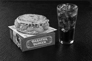 Non-Veg Paratha Burger and Beverage Meal