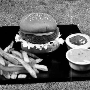 Aloo Tikki Cheese Burger