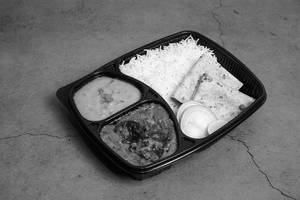 Mini Chicken Thali (2pcs Chicken Tikka Masala+daal Fry+2chapati+rice)