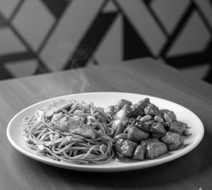 Tamam Special Pork Noodles + Honey Chilli Pork