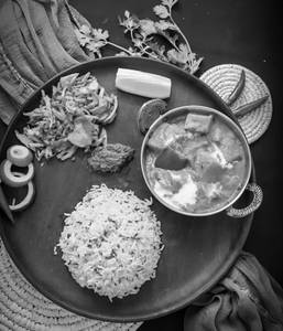 Jeera Rice with Kadai Paneer