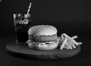 Crispy Aloo Tikki Burger. Meal