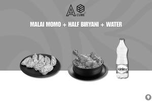 Malai Momo + Half Biryani + Water