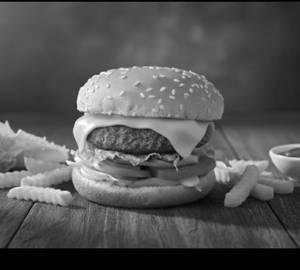 Veg aloo tikki burger with cheese