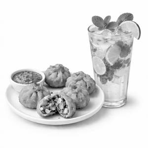 Chicken Fried Momo + Vergin Mojitio