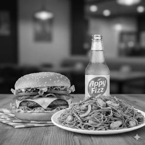 Burger+ Chowmin + Appy Fizz
