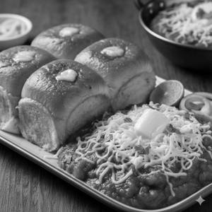 Cheese Butter Pav Bhaji 3 Pav)