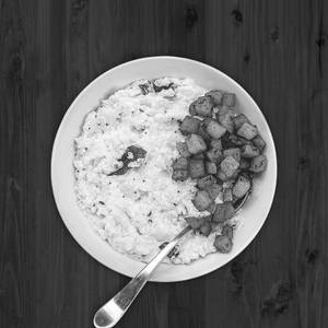 Curd Rice with Potato Fry