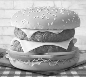 Double Delight Veg And Cheese Burger