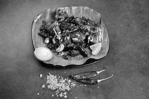 Mutton Uppu Kari Varuval (boneless)