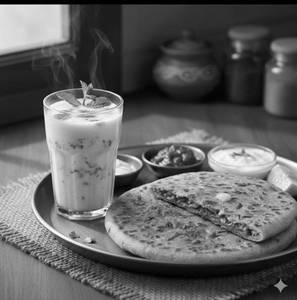 Aloo stuffed Paratha & Chaas Combo