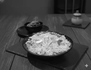 Basanti polao + chicken kasa
