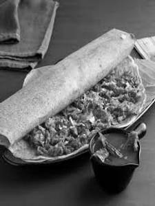 Egg Mutton Keema Dosa